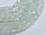 Aquamarine 8x10mm Faceted Rectangle-BeadBeyond