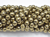 Hematite-Light Gold, Pyrite Color, 8mm Faceted Round-Gems: Round & Faceted-BeadBeyond