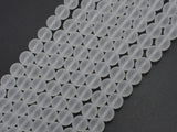 Matte Clear Quartz 8mm Round-BeadBeyond