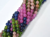 Jade - Multi Color, 8mm, Round, 15 Inch-BeadBeyond
