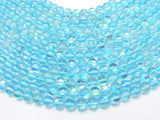 Mystic Aura Quartz-Aqua Blue, 6mm (6.5mm) Round-Gems: Round & Faceted-BeadBeyond