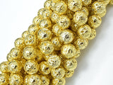 Lava-Gold Plated, 10mm (10.5mm) Round-Gems: Round & Faceted-BeadBeyond
