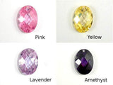 CZ beads,13x18mm Faceted Oval-Cubic Zirconia-BeadBeyond
