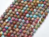 Impression Jasper-Red & Blue 6mm Round-BeadBeyond