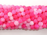 Frosted Matte Agate Beads-Pink, 6mm Round Beads-Agate: Round & Faceted-BeadBeyond