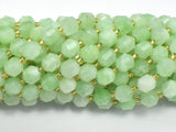 Green Quartz Beads, 8mm Faceted Prism Double Point Cut-Gems: Round & Faceted-BeadBeyond