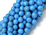 Howlite Turquoise Beads, Blue, 10mm Round Beads-Gems: Round & Faceted-BeadBeyond