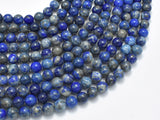 Natural Lapis Lazuli, Blue 6mm Round Beads-BeadBeyond