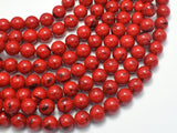 Shell Turquoise Howlite - Red, 8mm (8.5mm)-BeadBeyond