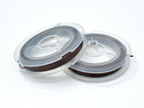 2Rolls Dark Brown Stretch Elastic Beading Cord, 0.5mm, 2 Rolls-20 Meters-Metal Findings & Charms-BeadBeyond