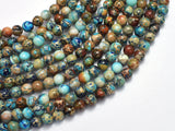 Impression Jasper- Blue 6mm Round-BeadBeyond