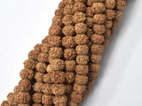 Rudraksha Beads, Approx 7x8mm Rondelle Beads, 29-31 Inch-Wood-BeadBeyond