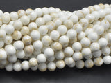 White Howlite, Round, 6mm, 15.5 Inch-BeadBeyond