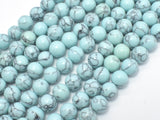 Turquoise Howlite-Light Blue, 8mm Round-Gems: Round & Faceted-BeadBeyond