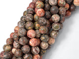Leopard Skin Jasper, 8mm (8.5mm) Round beads-Gems: Round & Faceted-BeadBeyond