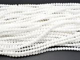 Matte White Jade Beads, 4mm (4.7mm) Round Beads-Gems: Round & Faceted-BeadBeyond