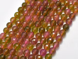Watermelon Tourmaline Jade Beads - Multicolor, 8mm Faceted Round-Gems: Round & Faceted-BeadBeyond