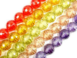 CZ beads, 8mm Faceted Round-Cubic Zirconia-BeadBeyond