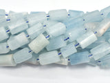 Aquamarine 7x11mm Faceted Tube-BeadBeyond
