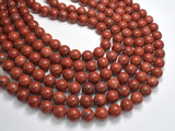 Red Jasper Beads, 12mm Round Beads-BeadBeyond