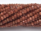Goldstone Beads, 2x2.9mm Micro Faceted Rondelle-Gems:Assorted Shape-BeadBeyond