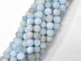 Matte Aquamarine Beads, 8mm (8.5mm) Round-BeadBeyond