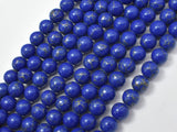 Lapis Blue Turquoise Howlite, 8mm (7.8mm)-Gems: Round & Faceted-BeadBeyond