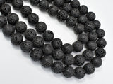 Black Lava Beads, 14mm Round Beads-Gems: Round & Faceted-BeadBeyond