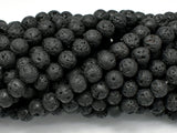 Black Lava Beads, Round, 6mm-Gems: Round & Faceted-BeadBeyond