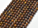 Tiger Iron, 6mm, Round Beads, 15.5 Inch-BeadBeyond