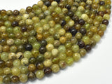 Green Garnet Beads, 6mm (6.5mm) Round Beads-BeadBeyond