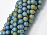 Druzy Agate Beads, Blue Geode Beads, Approx 8 mm(8.4mm) Round-Agate: Round & Faceted-BeadBeyond