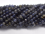 Iolite Beads, 4mm (4.6mm), Round Beads-BeadBeyond