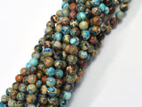 Impression Jasper- Blue 6mm Round-BeadBeyond
