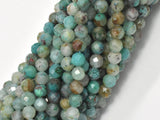 Natural Chrysocolla, 3.3-3.5mm Micro Faceted Round-Gems: Round & Faceted-BeadBeyond