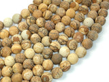 Matte Picture Jasper, 8mm, Round Beads-BeadBeyond