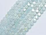 Aquamarine 6.5mm-7mm Coin Beads-BeadBeyond