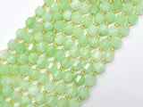 Green Quartz Beads, 8mm Faceted Prism Double Point Cut-Gems: Round & Faceted-BeadBeyond