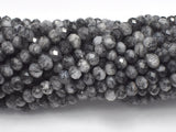 Black Rutilated Quartz Beads, 4x5.5mm Faceted Rondelle-Gems:Assorted Shape-BeadBeyond