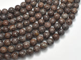 Brown Snowflake Obsidian Beads, Round, 8mm-BeadBeyond