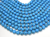 Howlite Turquoise Beads, Blue, 12mm Round Beads-Gems: Round & Faceted-BeadBeyond