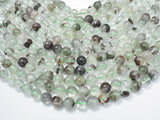 Phantom Quartz, Lodolite Quatz, 10mm (10.6mm) Round-Gems: Round & Faceted-BeadBeyond