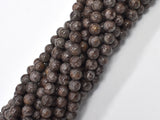 Brown Snowflake Obsidian Beads, Round, 6mm (6.5 mm)-BeadBeyond