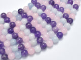 Amethyst, Rose Quartz, Malaysia Jade, 8mm (8.5mm)-BeadBeyond