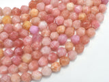Jade - Peach, 8mm Faceted Star Cut Round-BeadBeyond