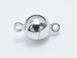 10pcs 8mm Magnetic Ball Clasp-Silver, Plated Brass-Metal Findings & Charms-BeadBeyond