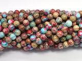 Impression Jasper-Red & Blue 6mm Round-BeadBeyond