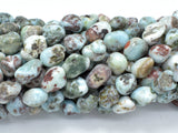 Larimar, Approx 6x8mm Nugget Beads, 16 Inch-Gems: Nugget,Chips,Drop-BeadBeyond
