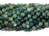 Moss Agate Beads, 6mm Faceted Round Beads, 15 Inch-Gems: Round & Faceted-BeadBeyond