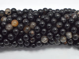 Black Tourmaline Beads, 6mm, Round-BeadBeyond